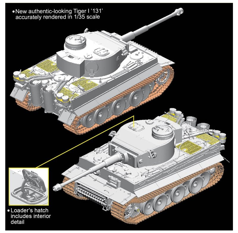 Dragon 6820 Tiger I 131 s.Pz.Abt.504 Tunisia – imagen 4