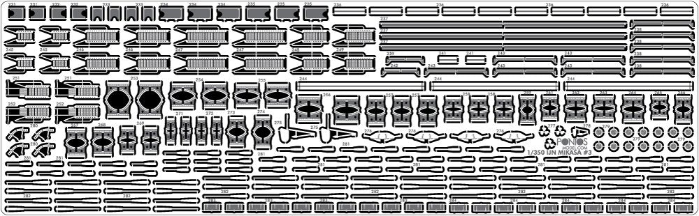 Pontos 35021F1 IJN Mikasa 1905 Detail Up Set 1/350 – imagen 12