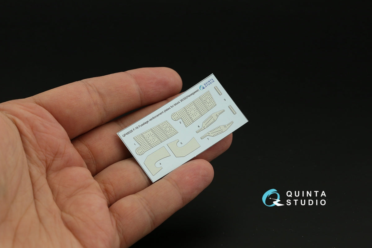 Quinta Studio QP48026 F-16 block 30/32 reinforcement plates (Hasegawa) 1/48 – Bild 2