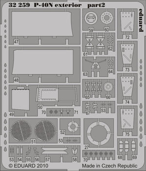 Eduard 32259 P-40N exterior HASEGAWA 1/32 – imagen 2