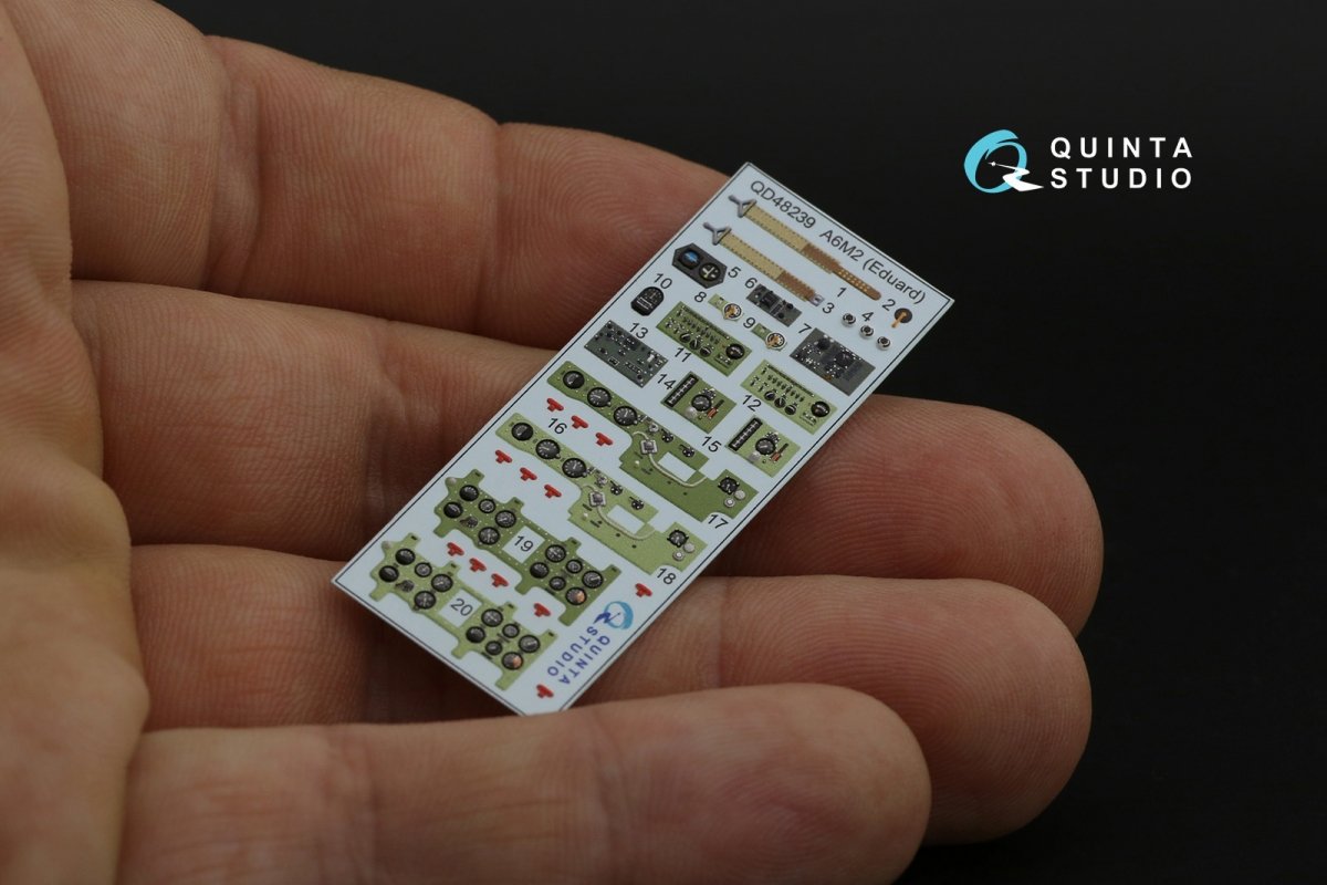 Quinta Studio QD48239 A6M2 Zero 3D-Printed &amp;amp; coloured Interior on decal paper (Eduard) 1/48 – immagine 2