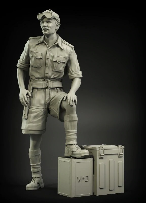 Panzer Art FI35-024 Officier britannique du RAC, Afrique du Nord n° 1, 1/35