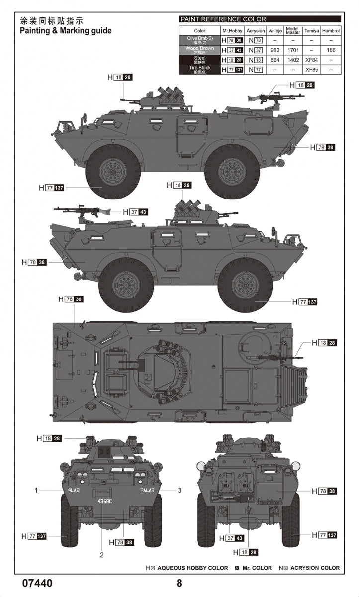 Trumpeter 07440 M706 Commando Armored Car Product Improved 1/72 – zdjęcie 3