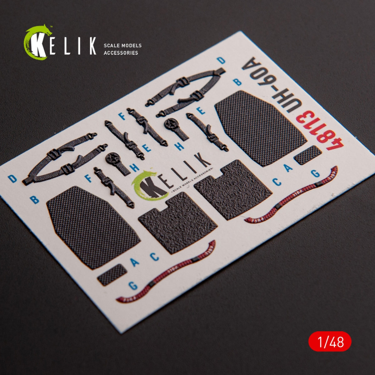 KELIK K48113 UH-60A Black Hawk - Type 1 interior 3D decals for ICM kit 1/48 – imagen 2