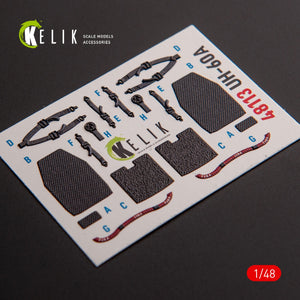 KELIK K48113 UH-60A Black Hawk - Type 1 interior 3D decals for ICM kit 1/48 – imagen 2