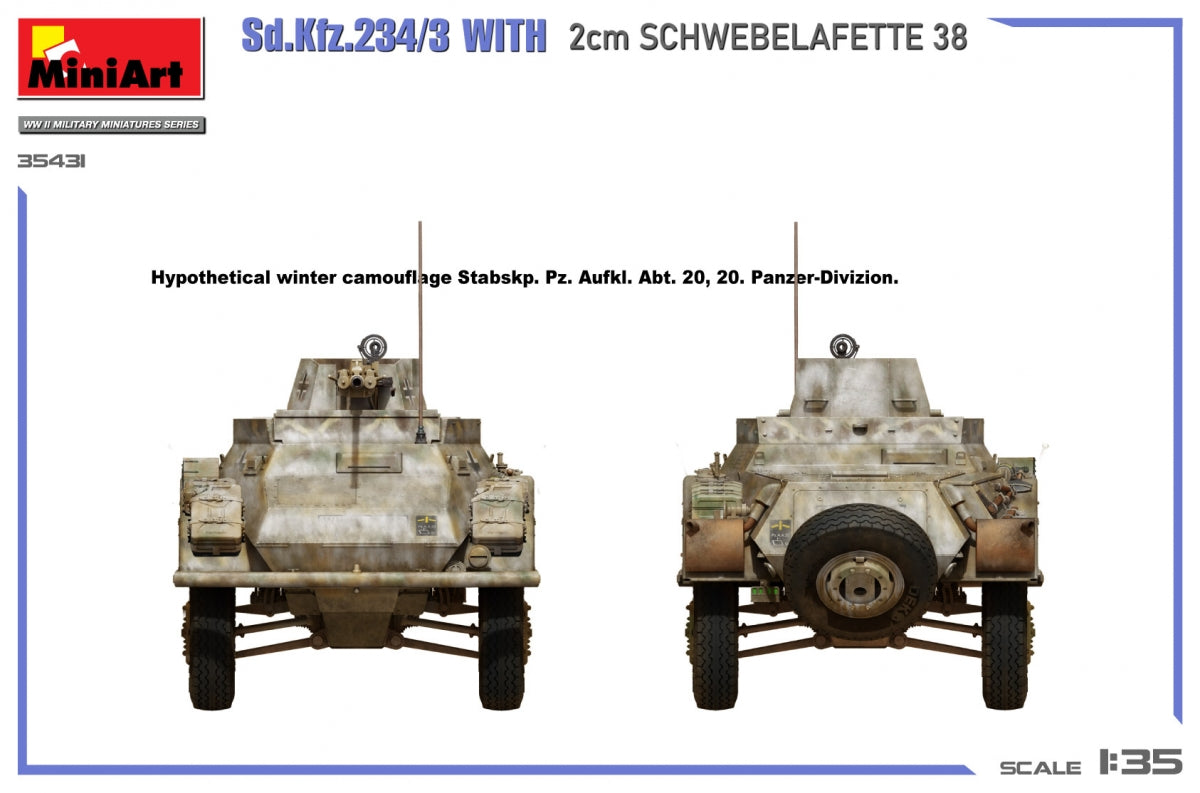 MiniArt 35431 Sd.Kfz.234/3 Avec 2cm Schwebelafette 38 1/35 – image 16