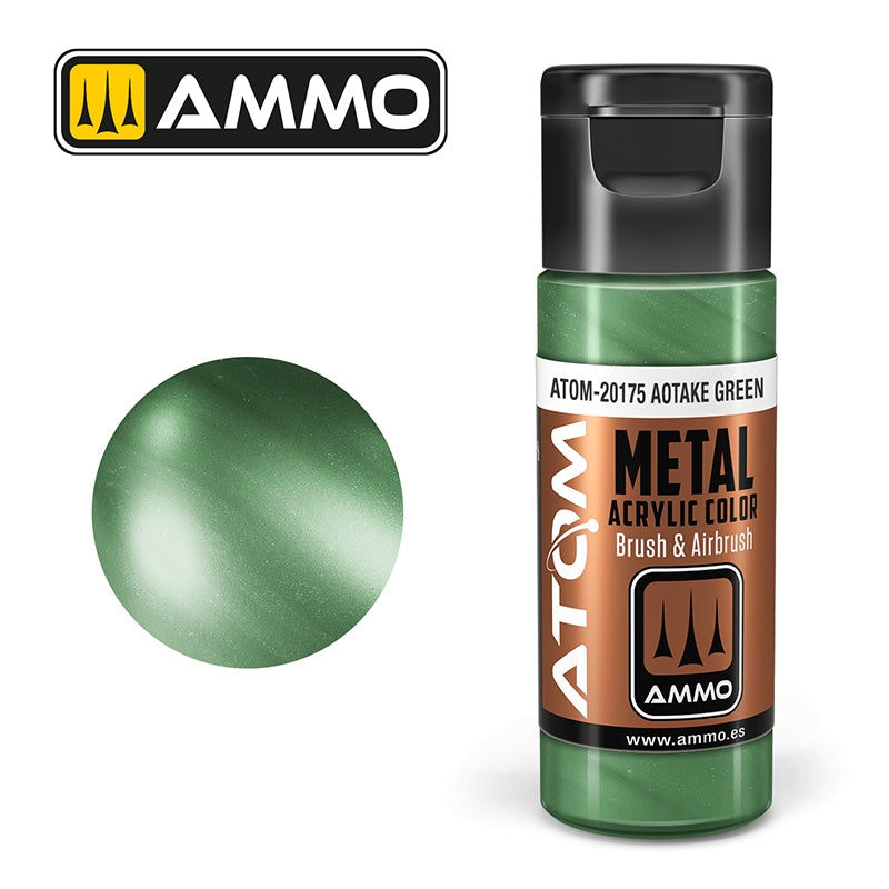 AMMO de Mig Jimenez 20175 ATOM METALLIC Vert Aotake 20ml
