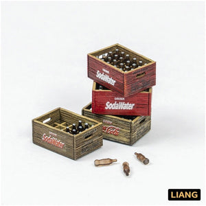 Liang 0434 Beer Soda Bottle Crates WWII x 8 1/48 - 1/72 – zdjęcie 3
