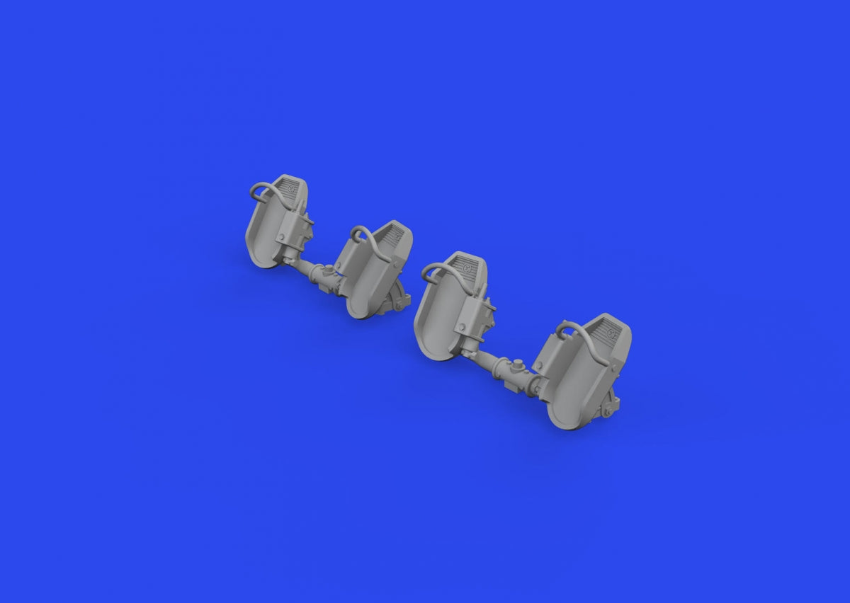 Eduard 648873 Bf 109E rudder pedals early PRINT 1/48 – immagine 4