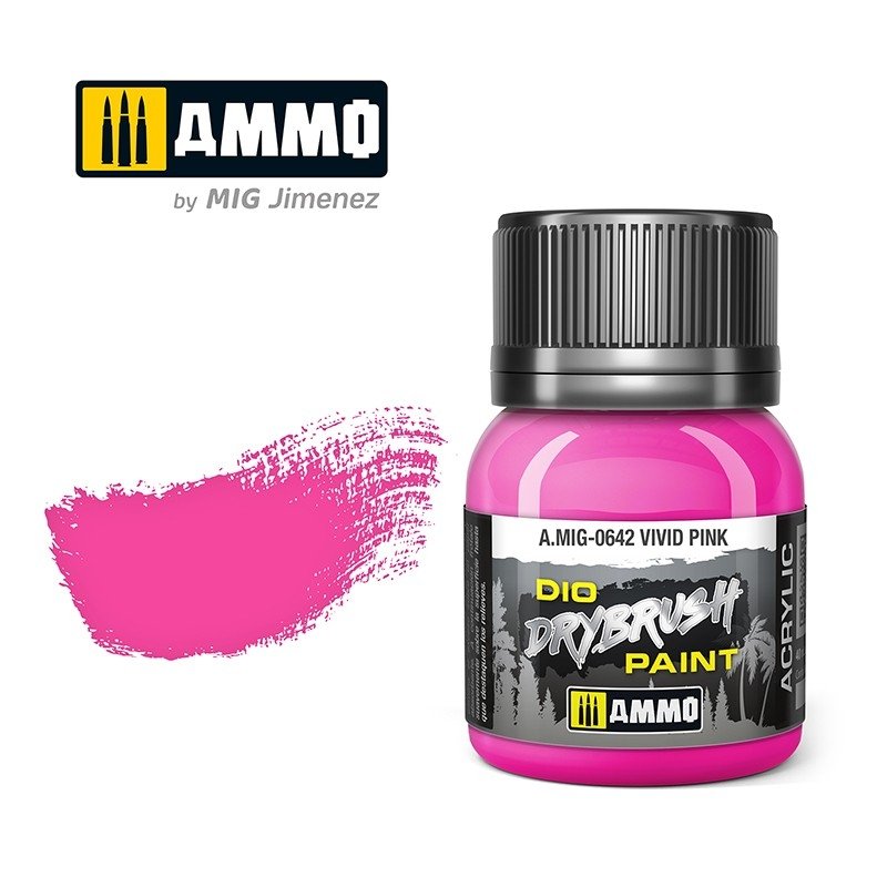 Ammo of Mig 0642 DRYBRUSH Vivid Pink 40ml