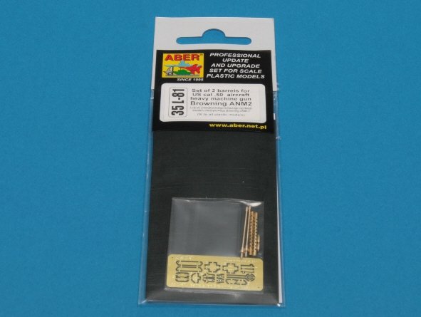 Aber 35L-081 Set of 2 standard barrels for U.S aircraft machine guns cal .50 Browning ANM2 1/35 – immagine 4