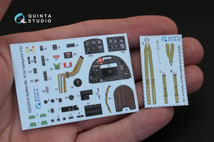 Quinta Studio QD32018 Spitfire Mk.IX 3D-Printed &amp;amp; coloured Interior on decal paper (for Tamiya kit) 1/32 – immagine 2