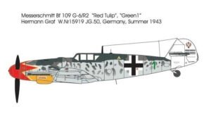 KA Models KP-48001A Messerschmitt Bf109 G-6 Red Tulip ( ex Fujimi )1/48 – imagen 5