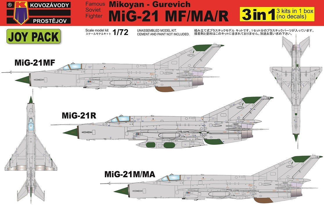 Kozavody Prostejov KPM0105 MiG-21MF/MA/R JOY PACK 1/72