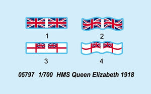 Trumpeter 05797 British battleship HMS Queen Elizabeth (1918) 1/700 – imagen 6