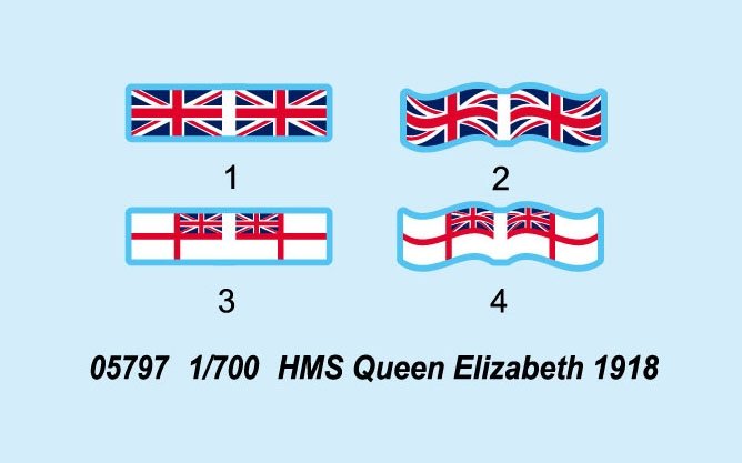 Trumpeter 05797 British battleship HMS Queen Elizabeth (1918) 1/700 – imagen 6