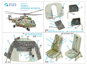 Quinta Studio QD35110 Mi-17 3D-Printed coloured Interior on decal paper (Trumpeter) 1/35 – imagen 2