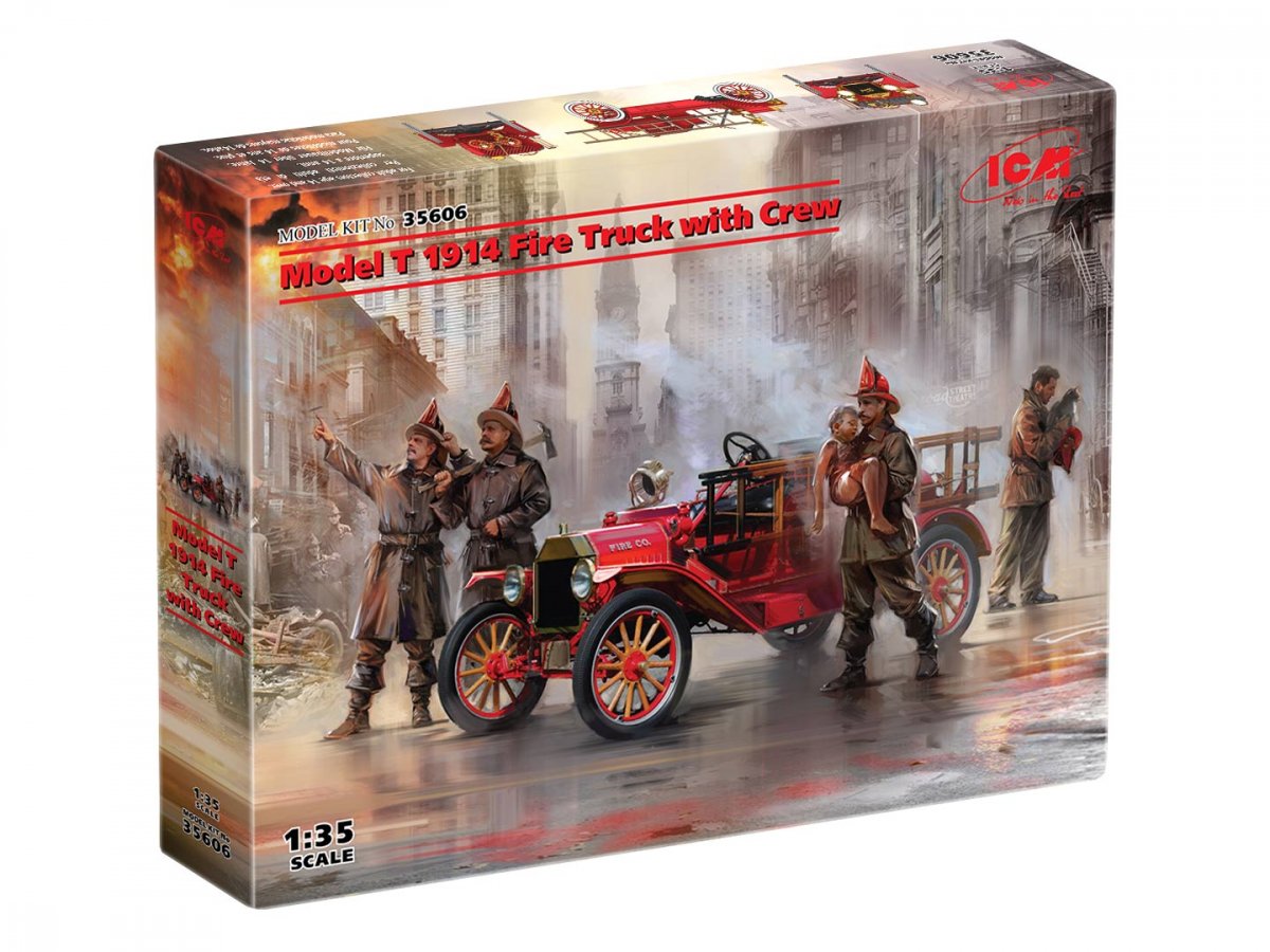 ICM 35606 Model T 1914 Fire Truck with Crew 1/35 – immagine 13