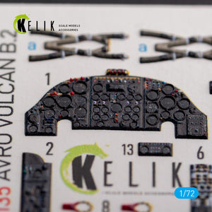 KELIK K72135 AVRO VULCAN B.2 Front cockpit - interior 3D decals for Airfix kit 1/72 – immagine 3