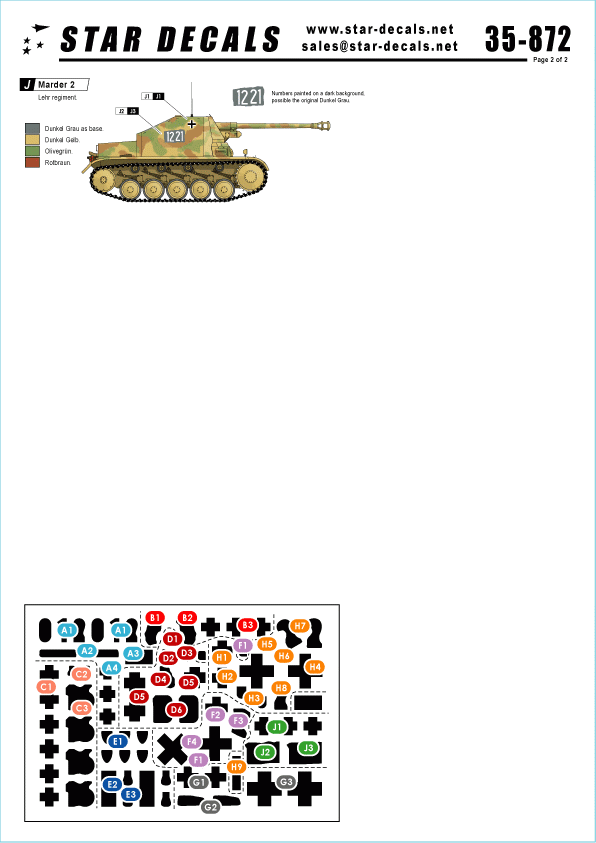 Star Decals 35-872 Panzerjager Marder II. 1/35 – image 2