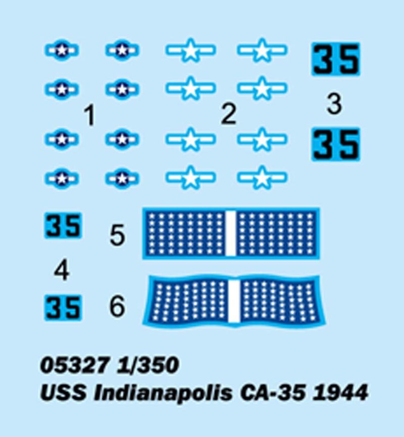 Trumpeter 05327 USS Indianapolis CA-35 1944 1/350 – imagen 4