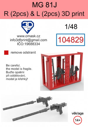 Omask 104829 MG-81J L (2 pcs) and R (2 pcs) 3D print 1/48 – imagen 2