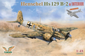 Takom 48001W Henschel Hs 129 B-3 w/ Interior + Bonus (Clear Parts) 1/48