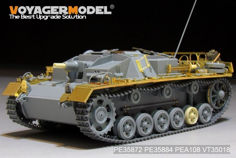 Maquette Voyager PE35872 StuG.III Ausf.C/D allemand de la Seconde Guerre mondiale, troupes africaines, modèle de base pour DRAGON au 1/35 – image 2