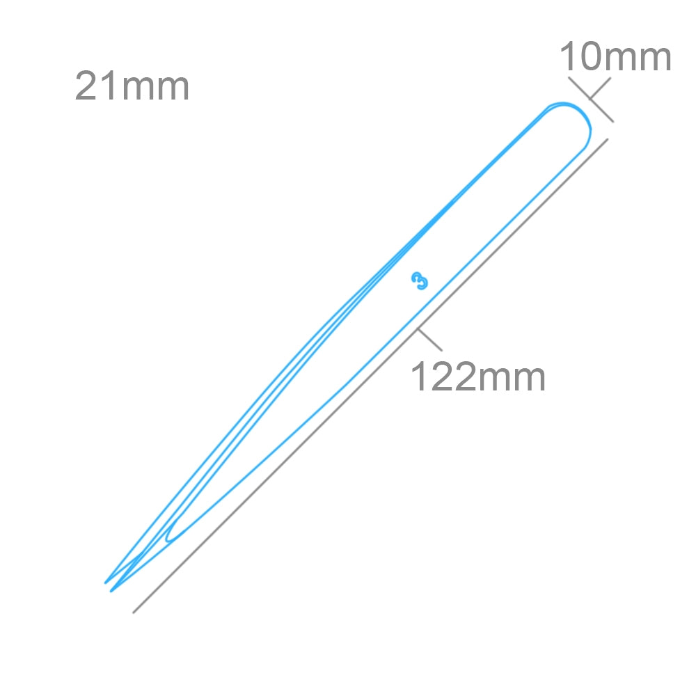 Modelcraft PTW2185-3 Fine Stainless Steel Tweezers (120mm) – immagine 2