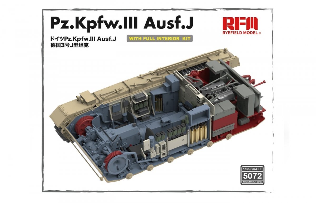 Rye Field Model 5072 Pz.Kpfw.III Ausf.J FULL INTERIOR 1/35 – imagen 7
