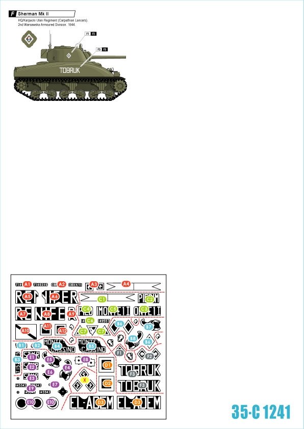 Star Decals 35-C1241 Polish Tanks in Italy 1943-45 # 2 1/35 – immagine 2