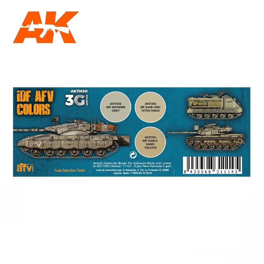 AK Interactive AK11650 3G IDF AFV COLORS 3x17ml – image 2