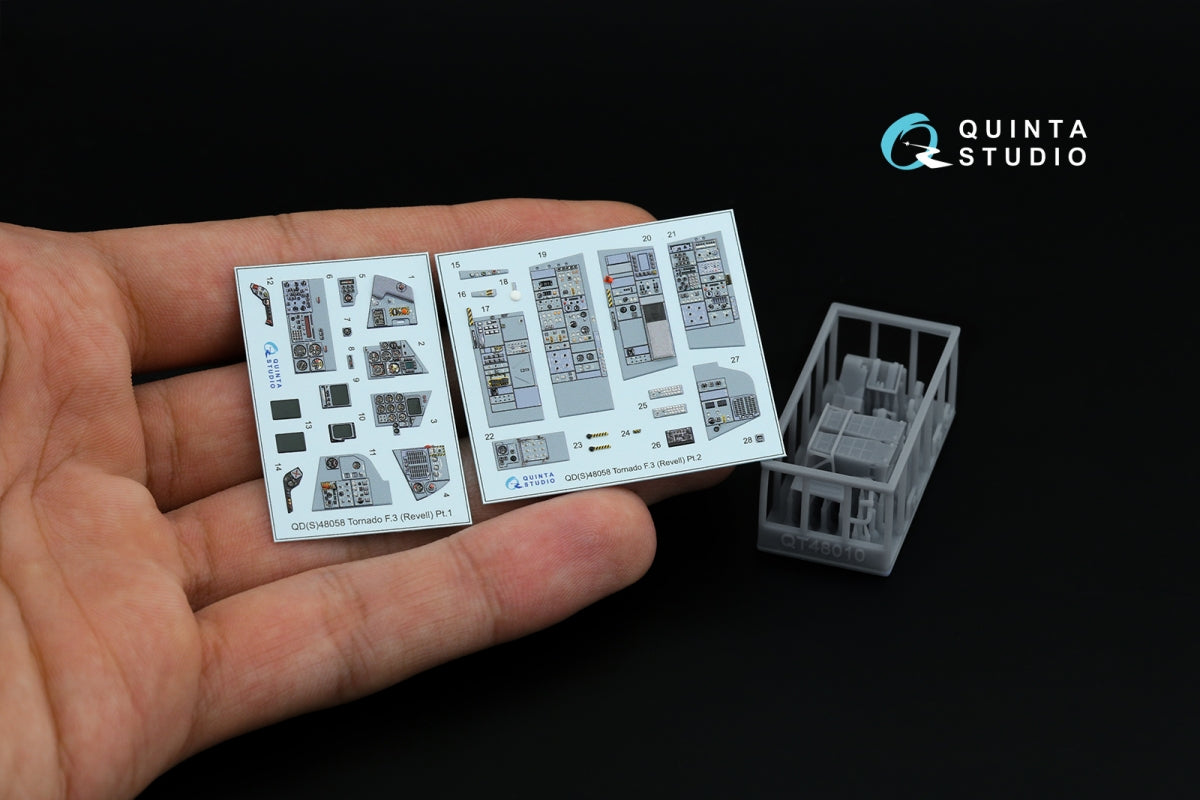 Quinta Studio QDS+48058 Tornado F.3 3D-Printed &amp;amp; coloured Interior on decal paper (Revell) (small version) (with 3D-printed resin parts) 1/48 – imagen 2