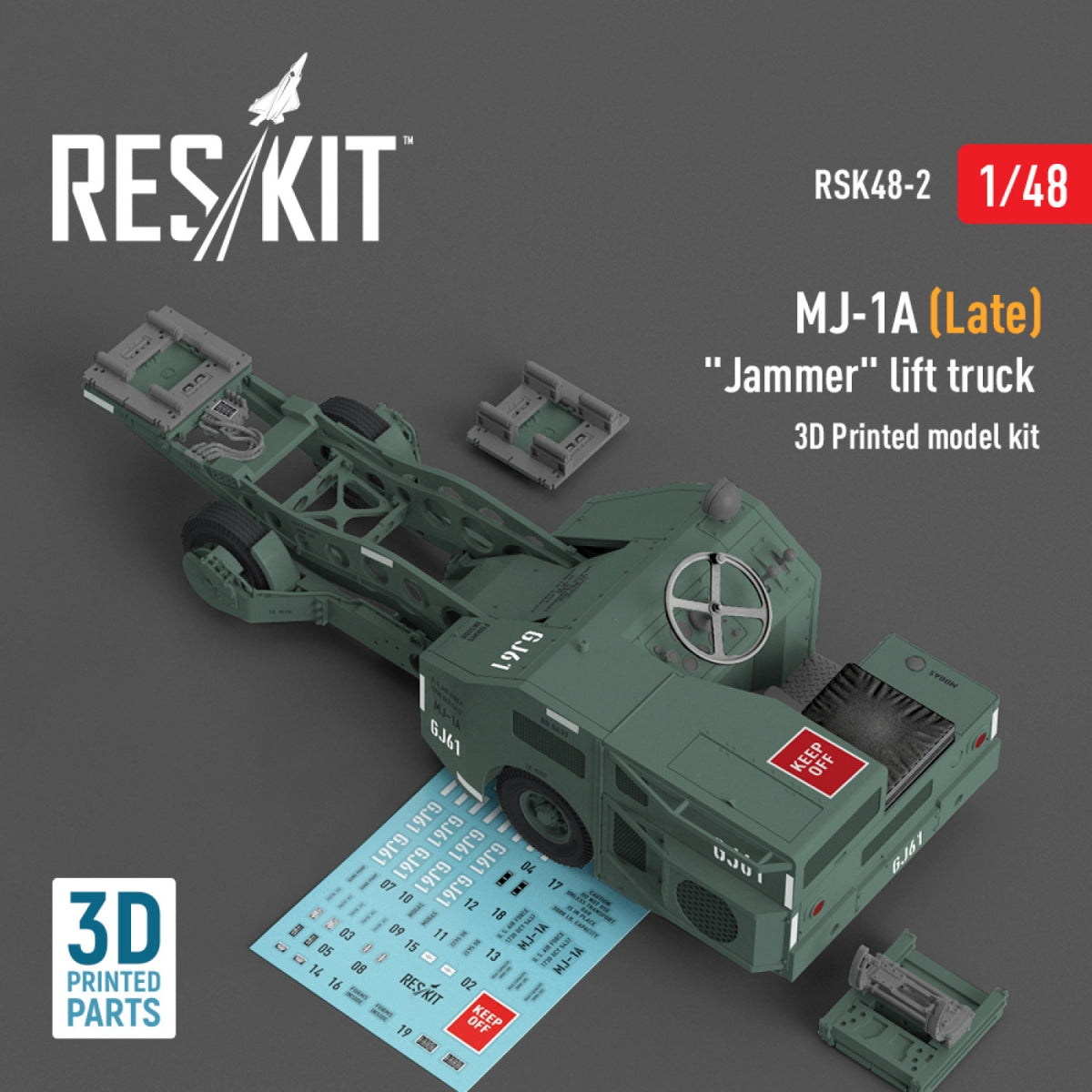 RESKIT RSK48-0002 MJ-1A (Late) "Jammer" lift truck (3D Printed model kit) 1/48