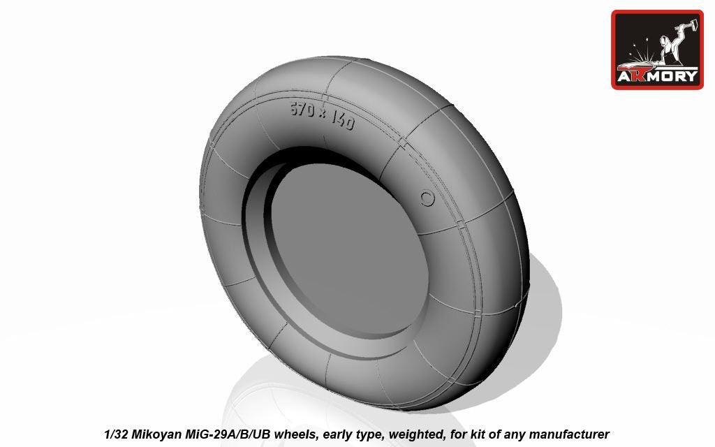 Armory Models AW32006 Mikoyan MiG-29A/B/UB Fulcrum wheels, early, weighted 1/32 – zdjęcie 4