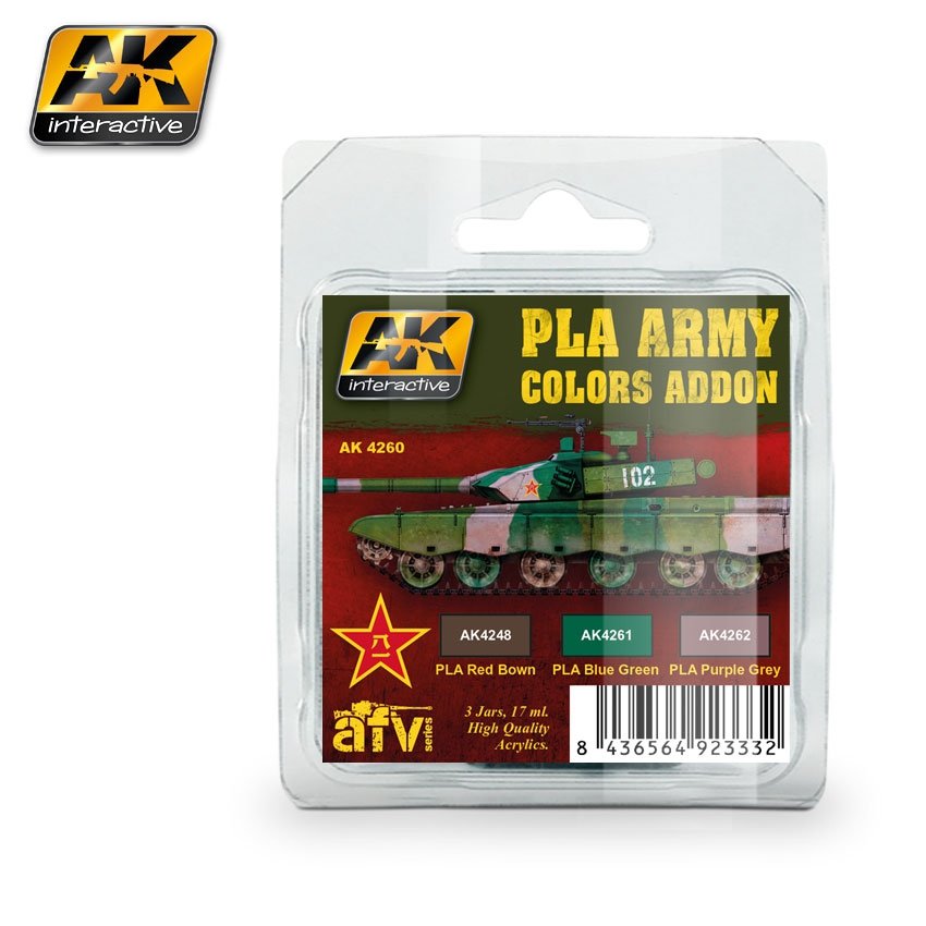 AK Interactive AK4260 PLA ​​ARMY COLORS ADDON COLORS SET