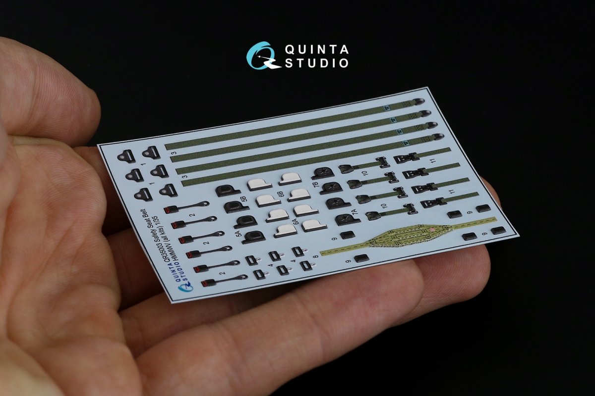 Quinta Studio QR35003 HUMVEE family belts, 3D-Printed &amp;amp; coloured on decal paper (all kits) 1/35 – zdjęcie 10
