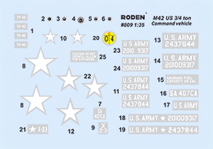 Roden 809 M42 US 3/4 ton 4x4 Command truck 1/35 – imagen 3