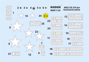 Roden 809 M42 US 3/4 ton 4x4 Command truck 1/35 – imagen 3