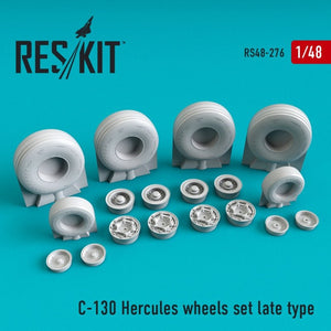 RESKIT RS48-0276 Jeu de roues C-130 Hercules type tardif 1/48