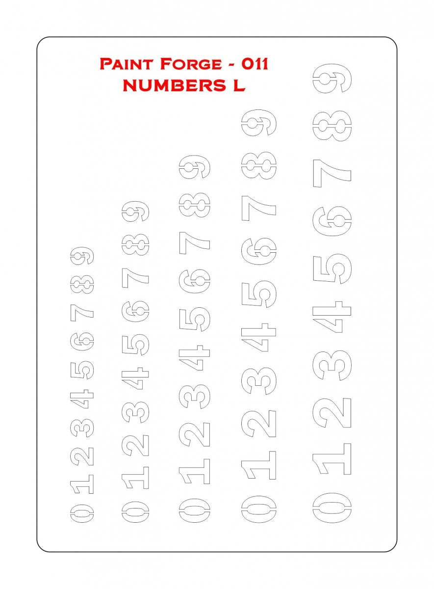 Paint Forge PFST011M STENCIL - NUMBERS – image 2