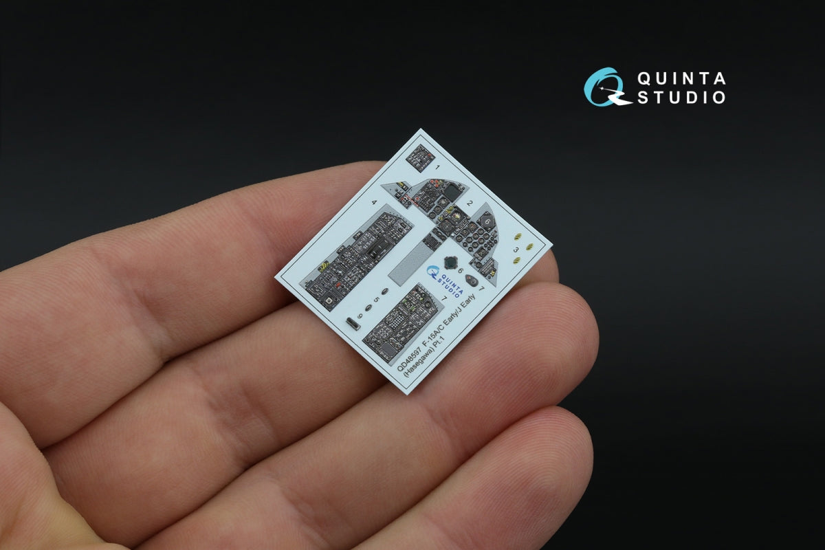 Quinta Studio QDS-48597 F-15A/F-15C Early/F-15J Early 3D-Printed &amp;amp; coloured Interior on decal paper (Hasegawa) (Small version) 1/48 – Bild 4