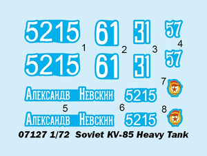 Trumpeter 07127 Soviet KV-85 Heavy Tank 1/72 – zdjęcie 3