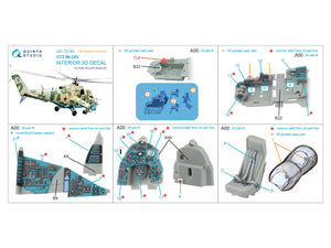 Quinta Studio QD+72184 Mi-24V 3D-Printed &amp;amp; coloured Interior on decal paper (Hobby Boss/ARK Models) (with 3D-printed resin parts) 1/72 – Bild 12