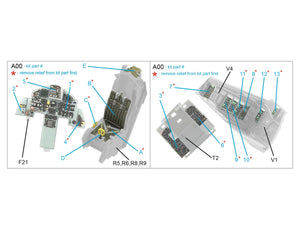 Intérieur imprimé en 3D et coloré sur papier décalcomanie Quinta Studio QD72079 F-15C Early/F-15A/F-15J early (GWH) 1/72 – image 2