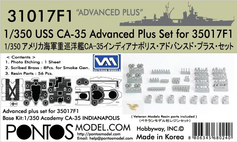 Pontos 31017F1 CA-35 Advanced Plus pour 35017F1 (1/350)
