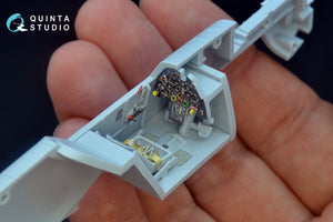 Intérieur imprimé en 3D et coloré sur papier décalcomanie Quinta Studio QD48177 Bf 109E (pour maquette Airfix) au 1/48 – image 7