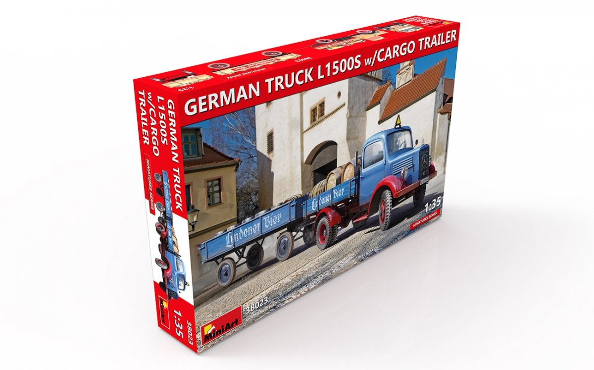 MiniArt 38023 GERMAN TRUCK L1500S w/CARGO TRAILER 1/35 – Bild 2