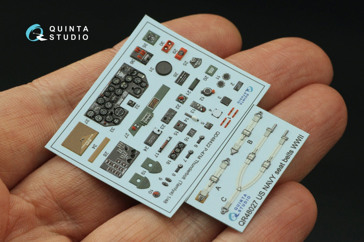 Quinta Studio QD48422 P-47M Thunderbolt 3D-Printed coloured Interior on decal paper (Tamiya) 1/48 – immagine 2