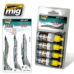 AMMO of Mig Jimenez 7204 MiG SU COLORS Gray Green Fighters